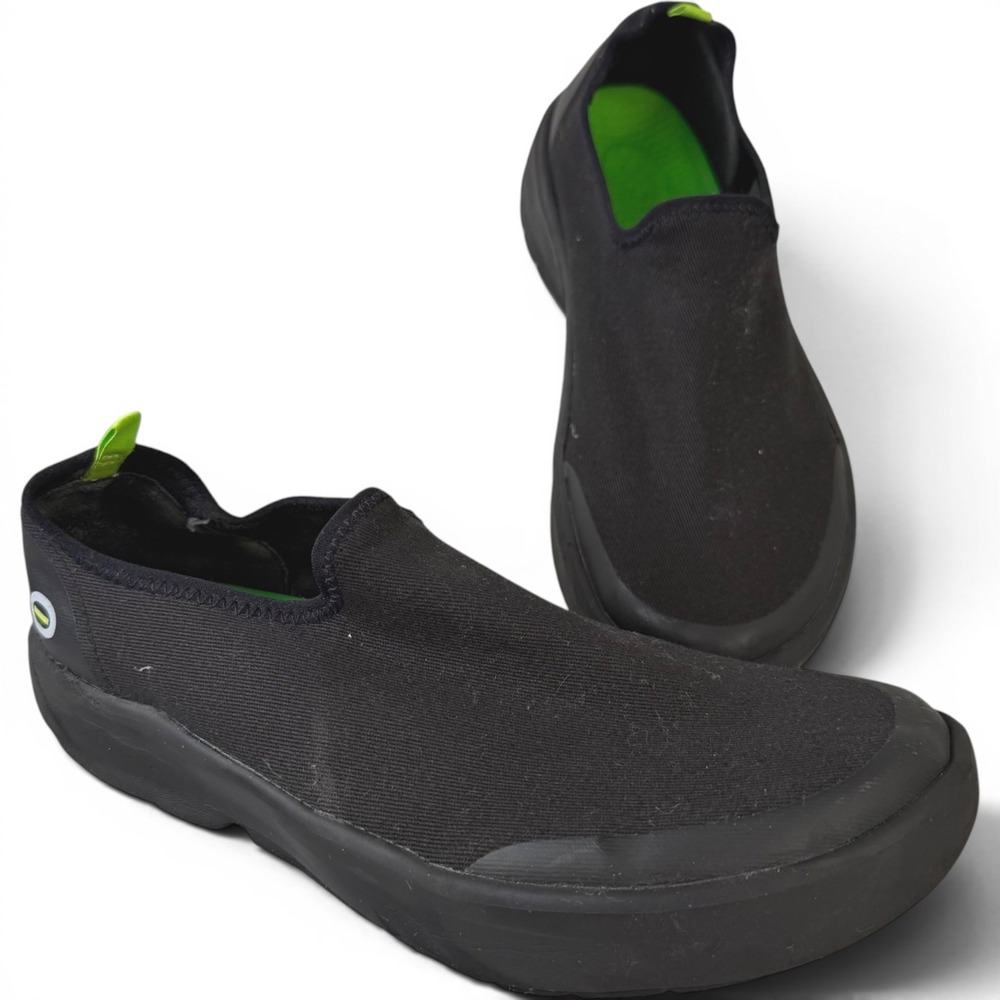 OOFOS OOmg eeZee Low Recovery Shoe‎ Black Slip Ons Womens 8.5